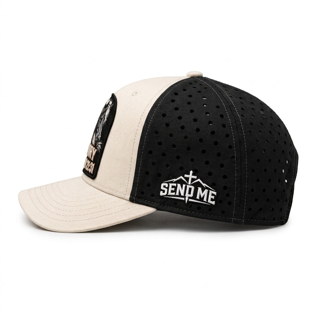 Victory - Cream & Black Horse Performance Hat