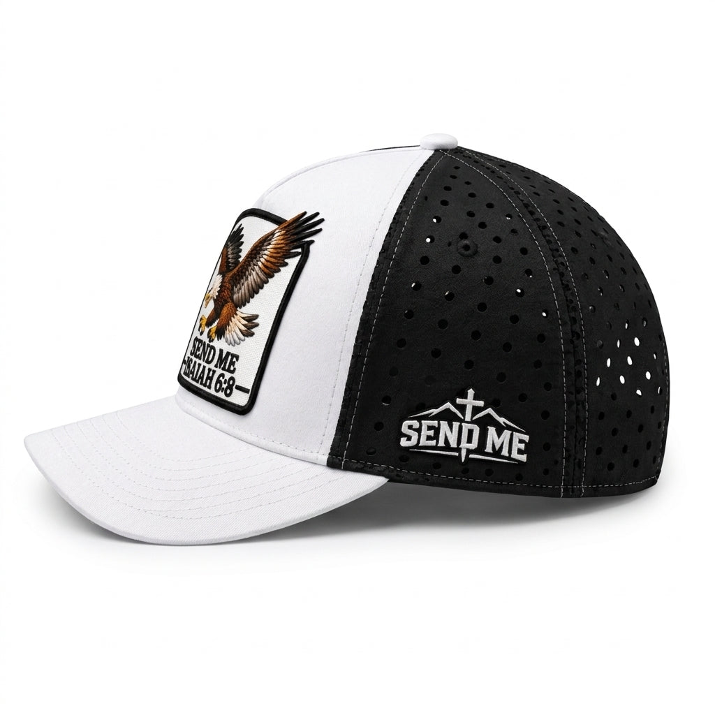 Send Me - White & Black Eagle Performance Hat