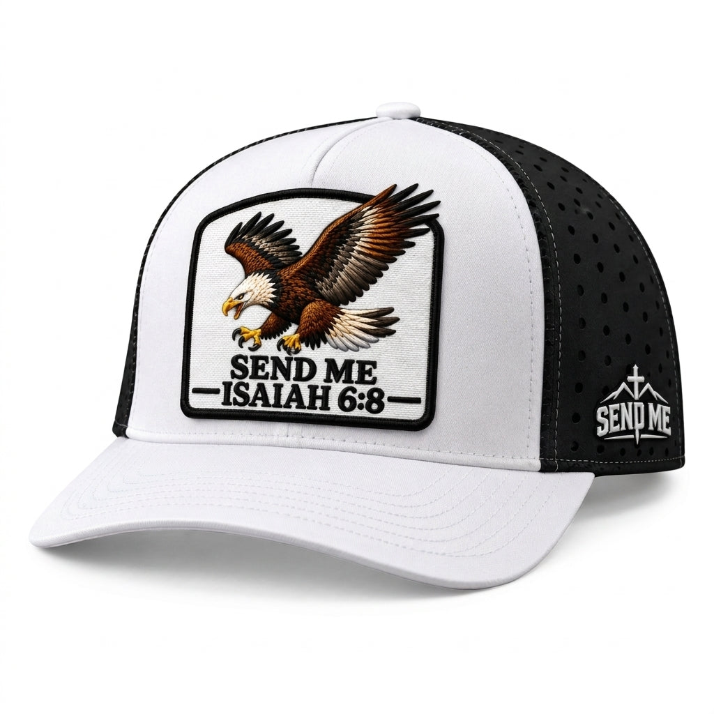 Send Me - White & Black Eagle Performance Hat